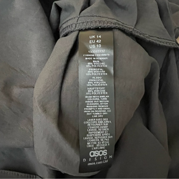 ASOS Gathered Crepe Mini Dress - Picture 9 of 10